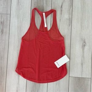 NWT Lululemon Mesh Singlet Poppy Coral